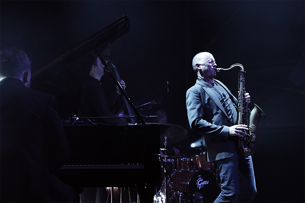 The Jamie Oehlers Quartet performing at the 2021 Perth International Jazz Festival (photograph by Richard Watson)